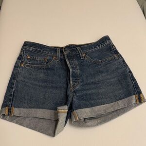 Levi's Dark Blue Jean Shorts